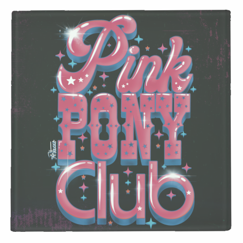 Pink Pony Club (3D version) - personalised beer coaster by ARTECCO