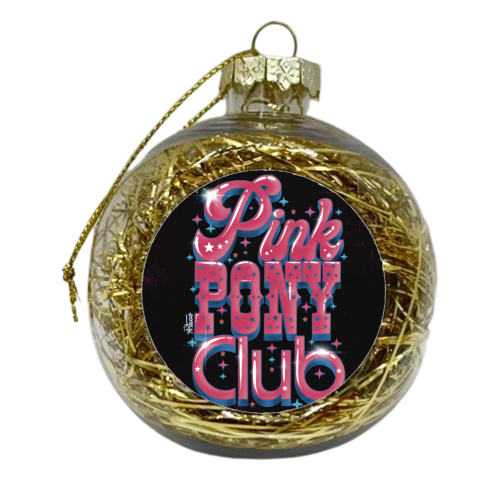 Pink Pony Club (3D version) - xmas bauble by ARTECCO