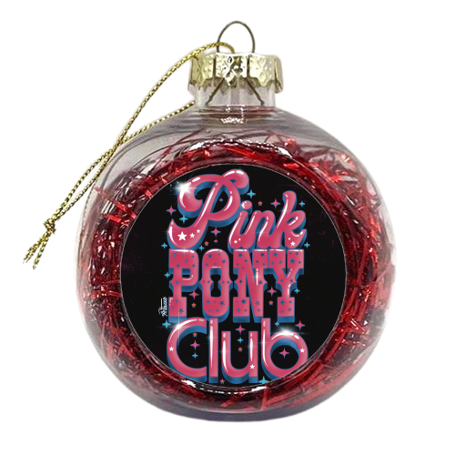 Pink Pony Club (3D version) - xmas bauble by ARTECCO