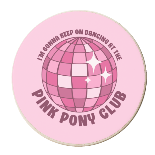 Pink Pony Club -  Disco Ball - personalised beer coaster by Amy Farmer