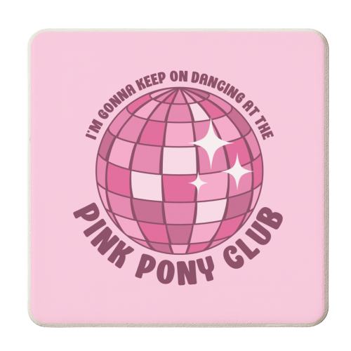 Pink Pony Club -  Disco Ball - personalised beer coaster by Amy Farmer