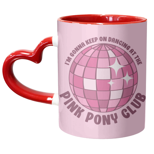 Pink Pony Club -  Disco Ball - unique mug by Amy Farmer