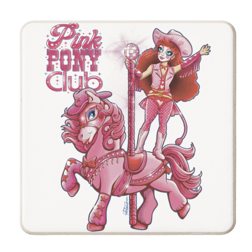 Pink Pony Club II - personalised beer coaster by ARTECCO