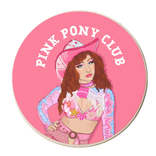 Pink Pony Club - personalised beer coaster by The Queer Store