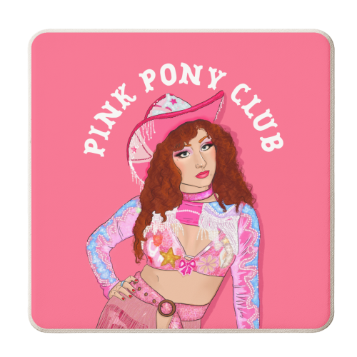 Pink Pony Club - personalised beer coaster by The Queer Store