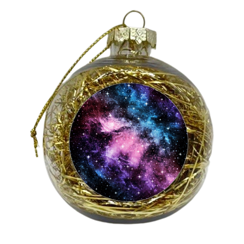 Pink Purple Blue Galaxy Nebula Dream #1 #decor #art - xmas bauble by Anita Bella Jantz