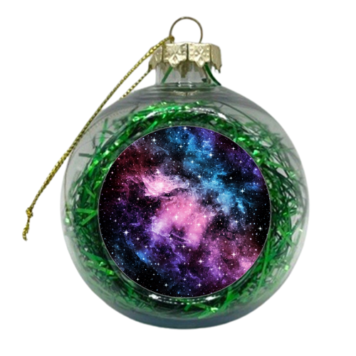 Pink Purple Blue Galaxy Nebula Dream #1 #decor #art - xmas bauble by Anita Bella Jantz