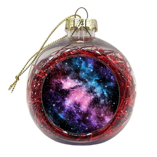 Pink Purple Blue Galaxy Nebula Dream #1 #decor #art - xmas bauble by Anita Bella Jantz