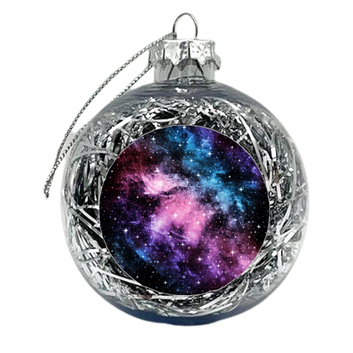 Pink Purple Blue Galaxy Nebula Dream #1 #decor #art - xmas bauble by Anita Bella Jantz