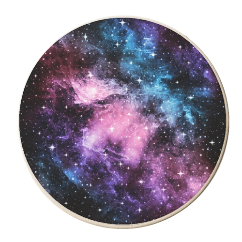 Pink Purple Blue Galaxy Nebula Dream #1 #decor #art - personalised beer coaster by Anita Bella Jantz