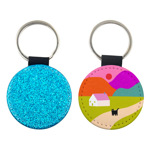Pink Roof - keyring by The Paper Tail