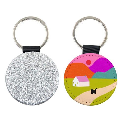 Pink Roof - keyring by The Paper Tail