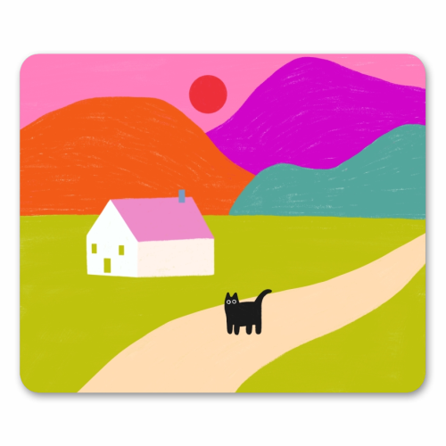 Pink Roof - mouse mat by The Paper Tail