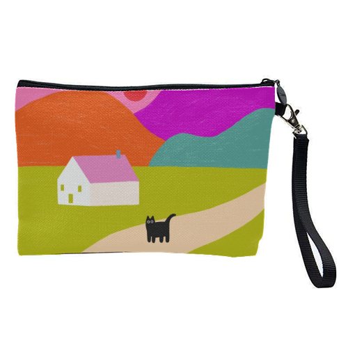 Pink Roof - pretty makeup bag by The Paper Tail