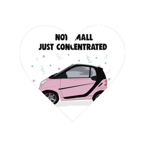 Pink Smart Car Print - Magnet by Drawings by Firefly