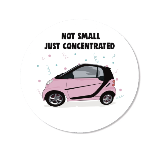 Pink Smart Car Print - Magnet by Drawings by Firefly