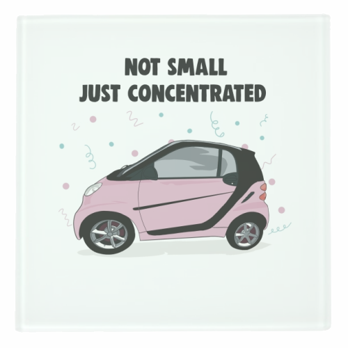 Pink Smart Car Print - personalised beer coaster by Drawings by Firefly