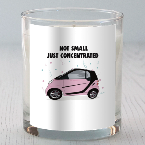 Pink Smart Car Print - scented candle by Drawings by Firefly