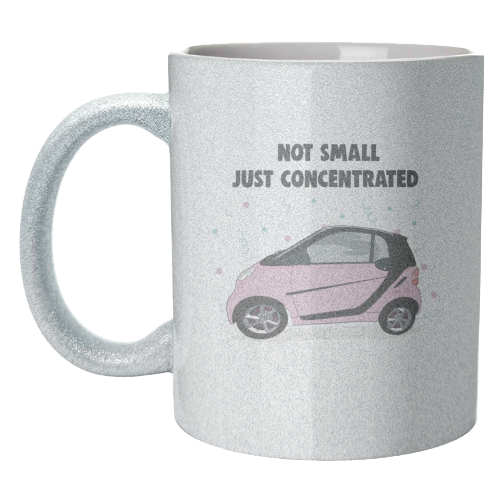Pink Smart Car Print - unique mug by Drawings by Firefly