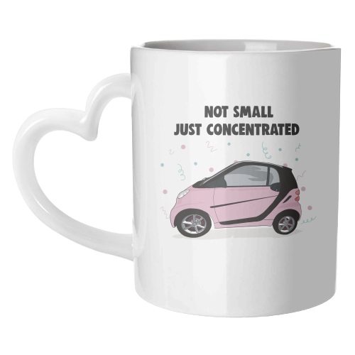 Pink Smart Car Print - unique mug by Drawings by Firefly