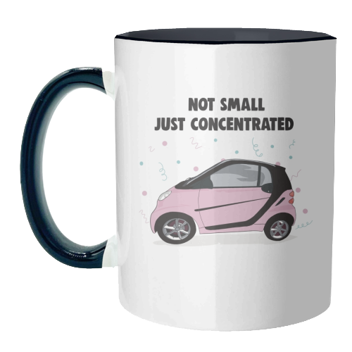 Pink Smart Car Print - unique mug by Drawings by Firefly