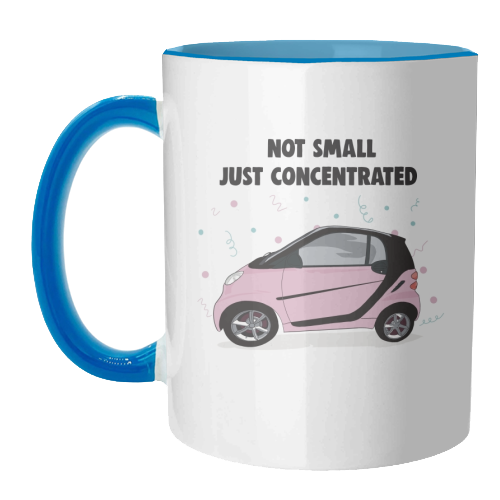 Pink Smart Car Print - unique mug by Drawings by Firefly