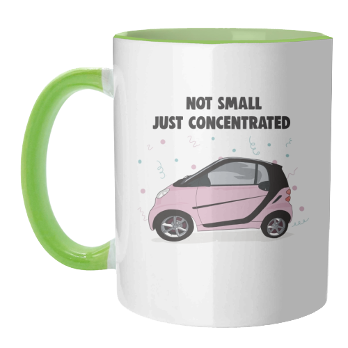 Pink Smart Car Print - unique mug by Drawings by Firefly