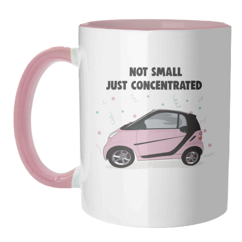 Pink Smart Car Print - unique mug by Drawings by Firefly