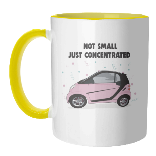 Pink Smart Car Print - unique mug by Drawings by Firefly