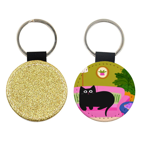 Pink Sofa - keyring by The Paper Tail