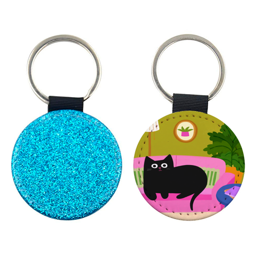 Pink Sofa - keyring by The Paper Tail