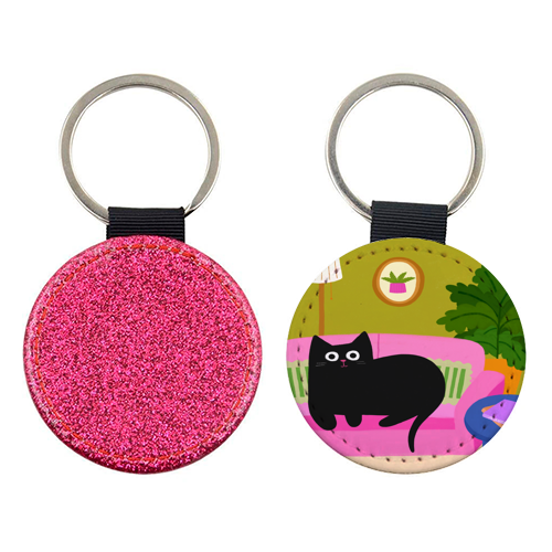 Pink Sofa - keyring by The Paper Tail
