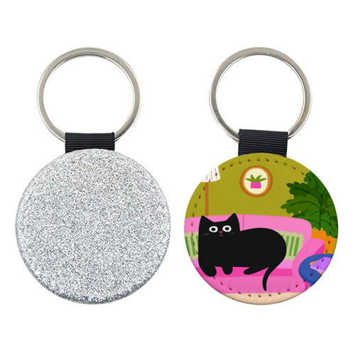 Pink Sofa - keyring by The Paper Tail