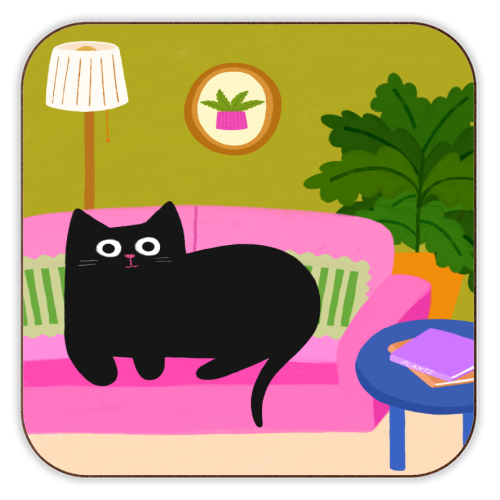 Pink Sofa - personalised beer coaster by The Paper Tail