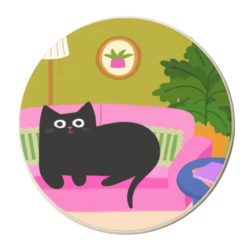 Pink Sofa - personalised beer coaster by The Paper Tail