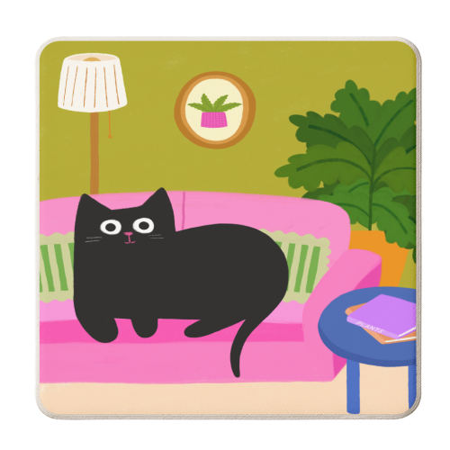 Pink Sofa - personalised beer coaster by The Paper Tail