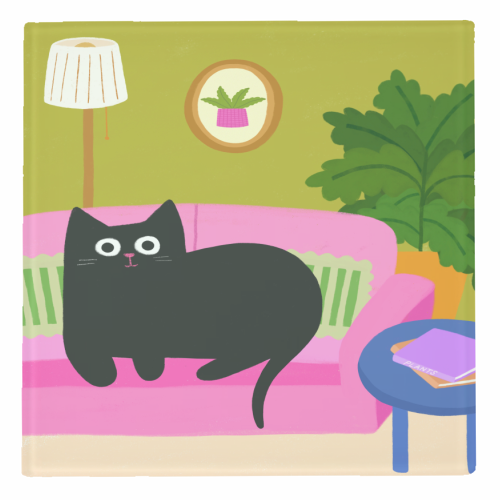 Pink Sofa - personalised beer coaster by The Paper Tail