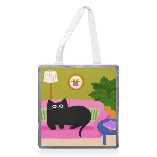 Pink Sofa - printed canvas tote bag by The Paper Tail