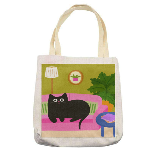 Pink Sofa - printed canvas tote bag by The Paper Tail