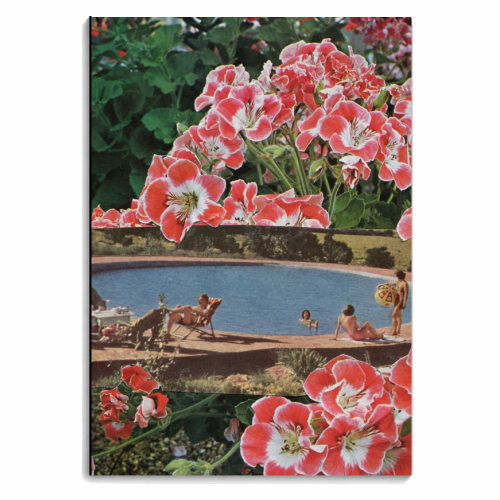 Pink summer flower garden - personalised A4, A5, A6 notebook by Maya Land