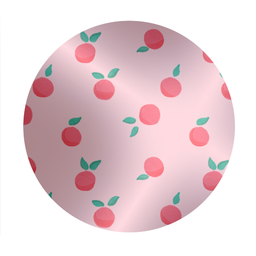 Pink Summer Peaches Delight - Circle Sticker by Ania Wieclaw