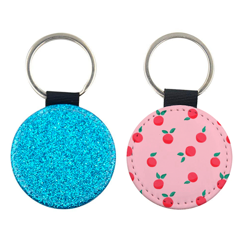 Pink Summer Peaches Delight - keyring by Ania Wieclaw