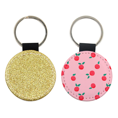 Pink Summer Peaches Delight - keyring by Ania Wieclaw