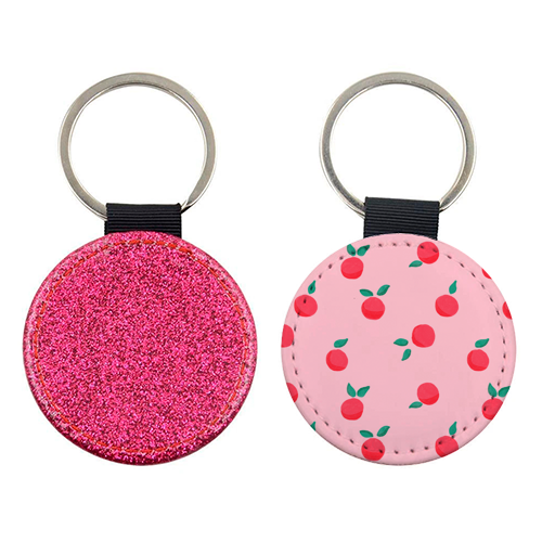 Pink Summer Peaches Delight - keyring by Ania Wieclaw