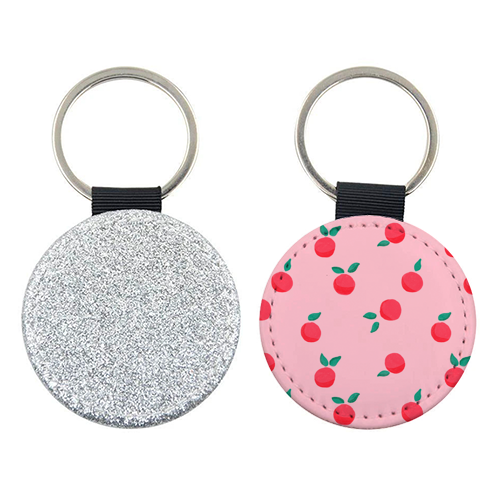 Pink Summer Peaches Delight - keyring by Ania Wieclaw