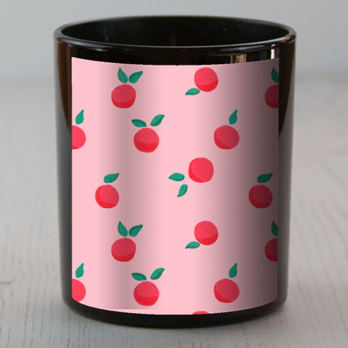 Pink Summer Peaches Delight - scented candle by Ania Wieclaw