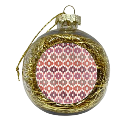 Pink Sunrise - xmas bauble by Jodie Harriet