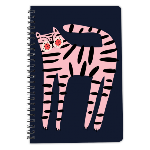 Pink Tiger - personalised A4, A5, A6 notebook by Nichola Cowdery