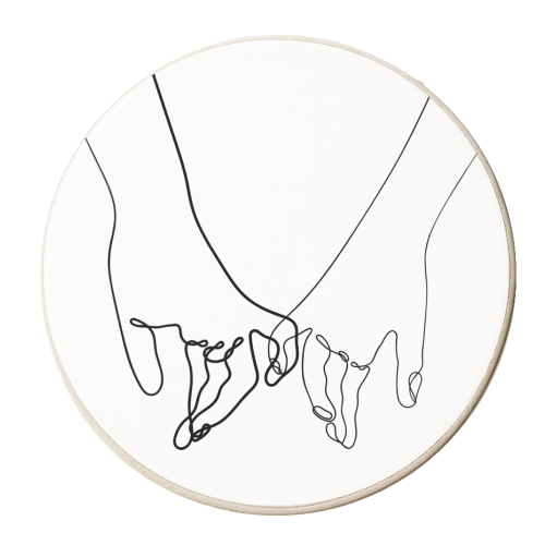 Pinkie Promise - personalised beer coaster by Adam Regester