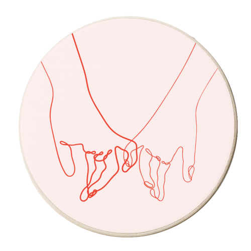 Pinky Pinkie Promise - personalised beer coaster by Adam Regester